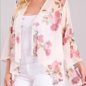 Sheer Floral Kimono